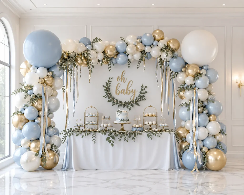 Gold Accent Balloon Display