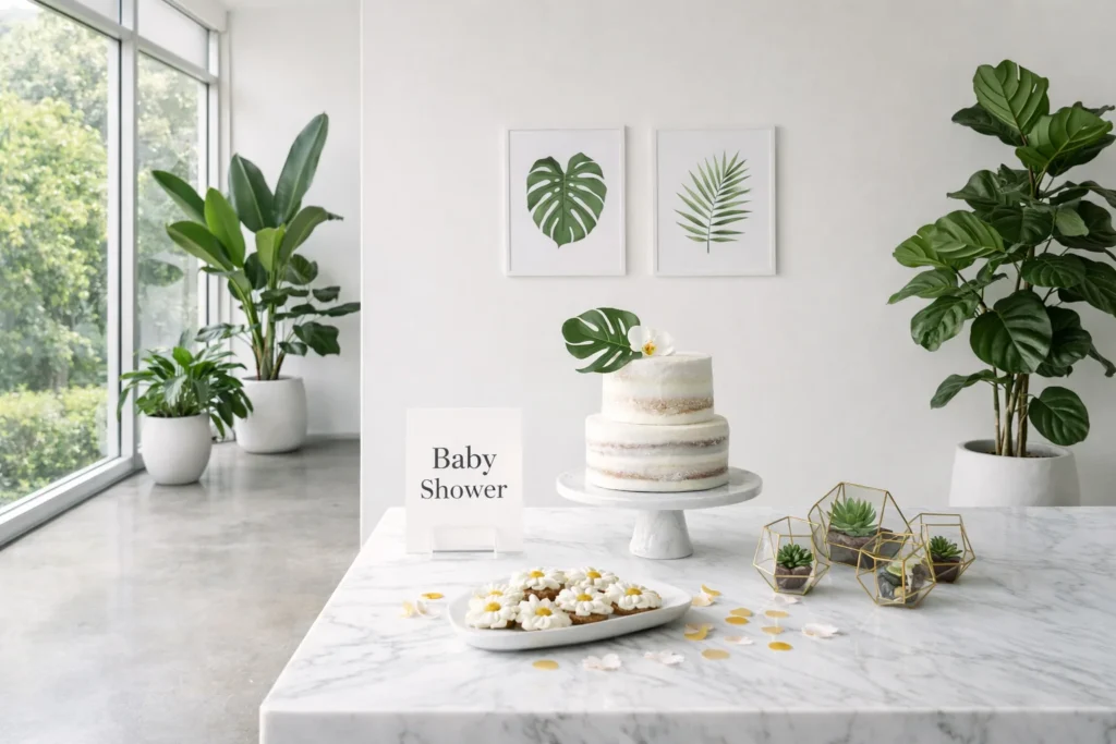Modern Botanical baby shower theme