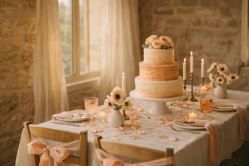 Peach & Cream baby shower theme