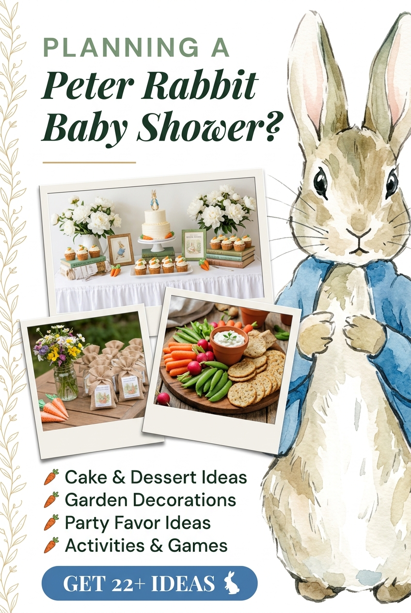 peter rabbit baby shower theme