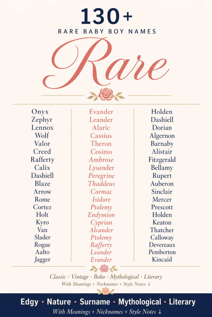 Rare Baby Boy Names 2026
