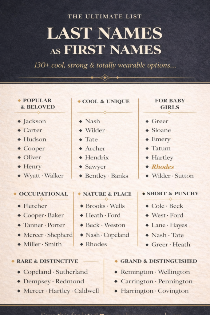 last names as first names