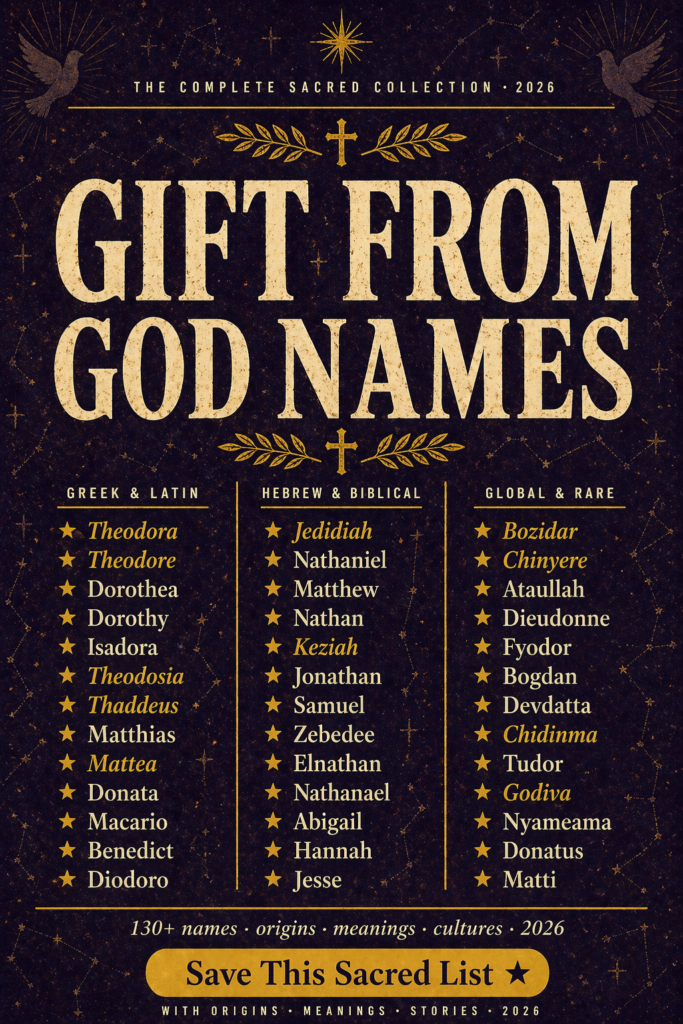 baby names list that means gift from God