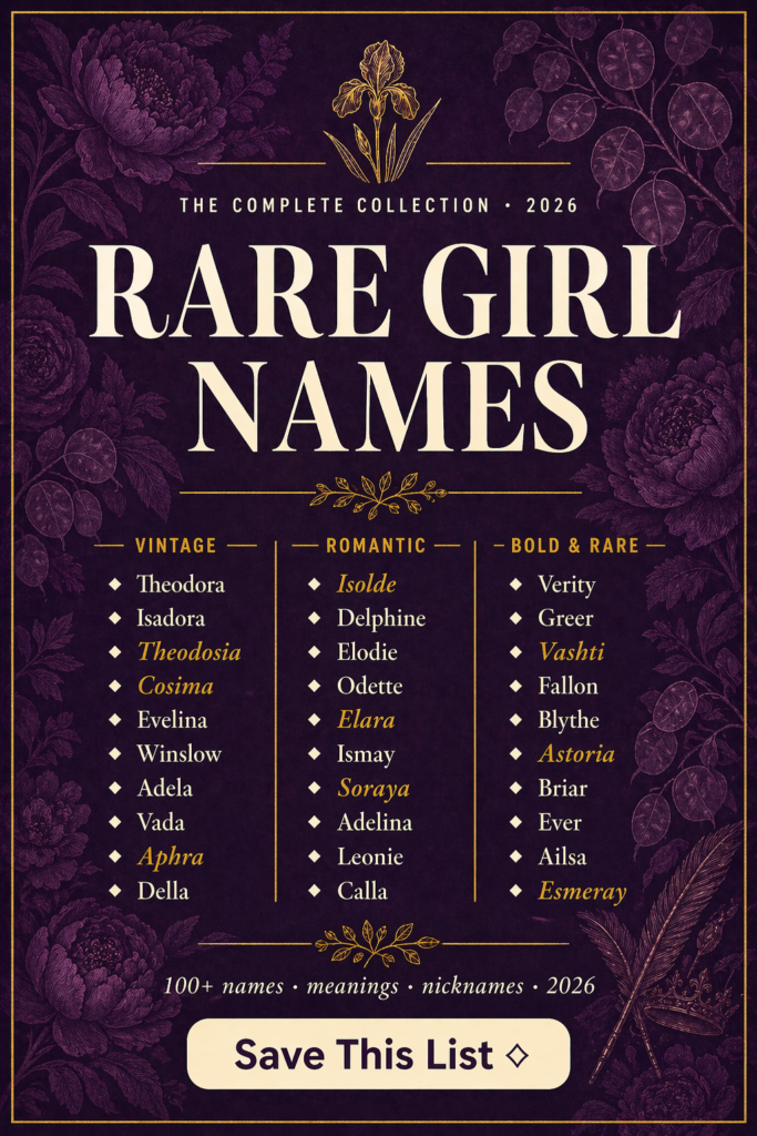 rare baby girl names