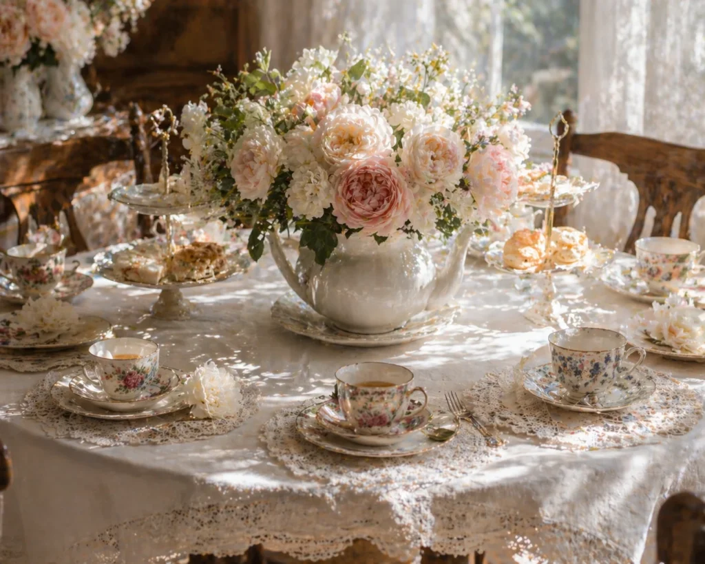 Whimsical Garden Tea Party Setup