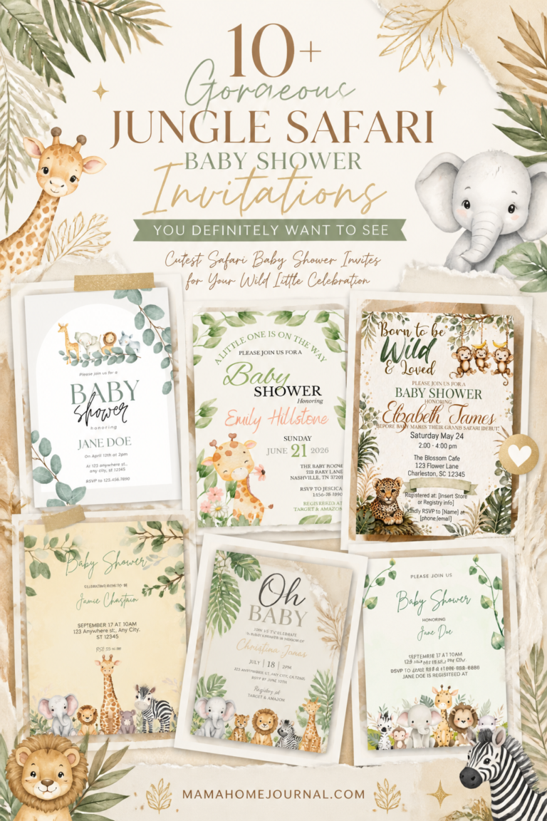 Jungle Safari Baby Shower Invitations