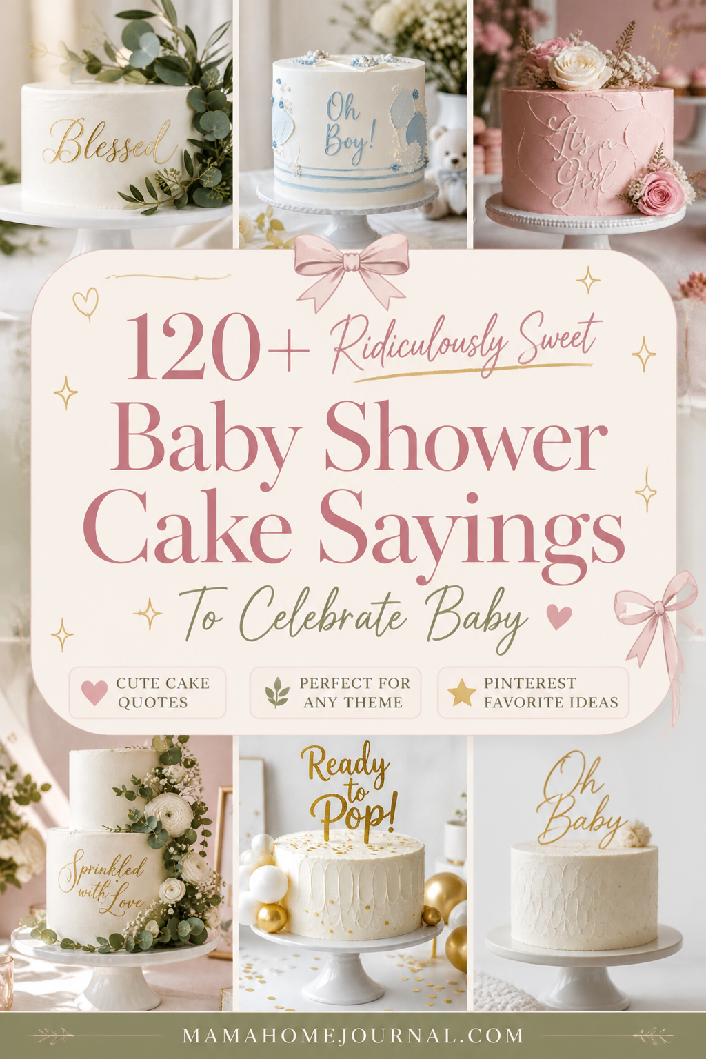 baby shower cake sayings