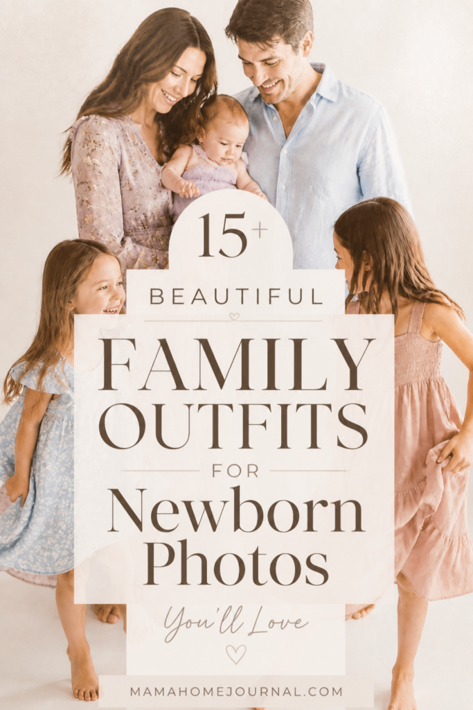 Beautiful Newborn Family Photo Outfit Ideas