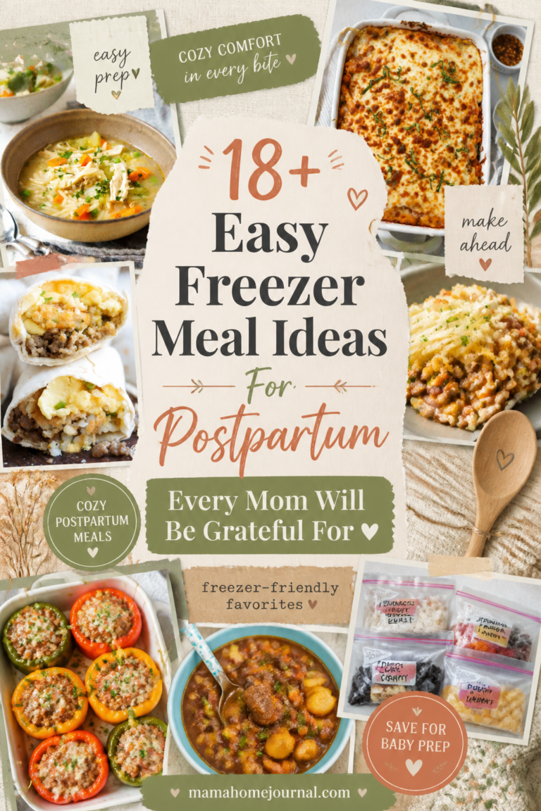 Easy Freezer Meals for Postpartum Moms