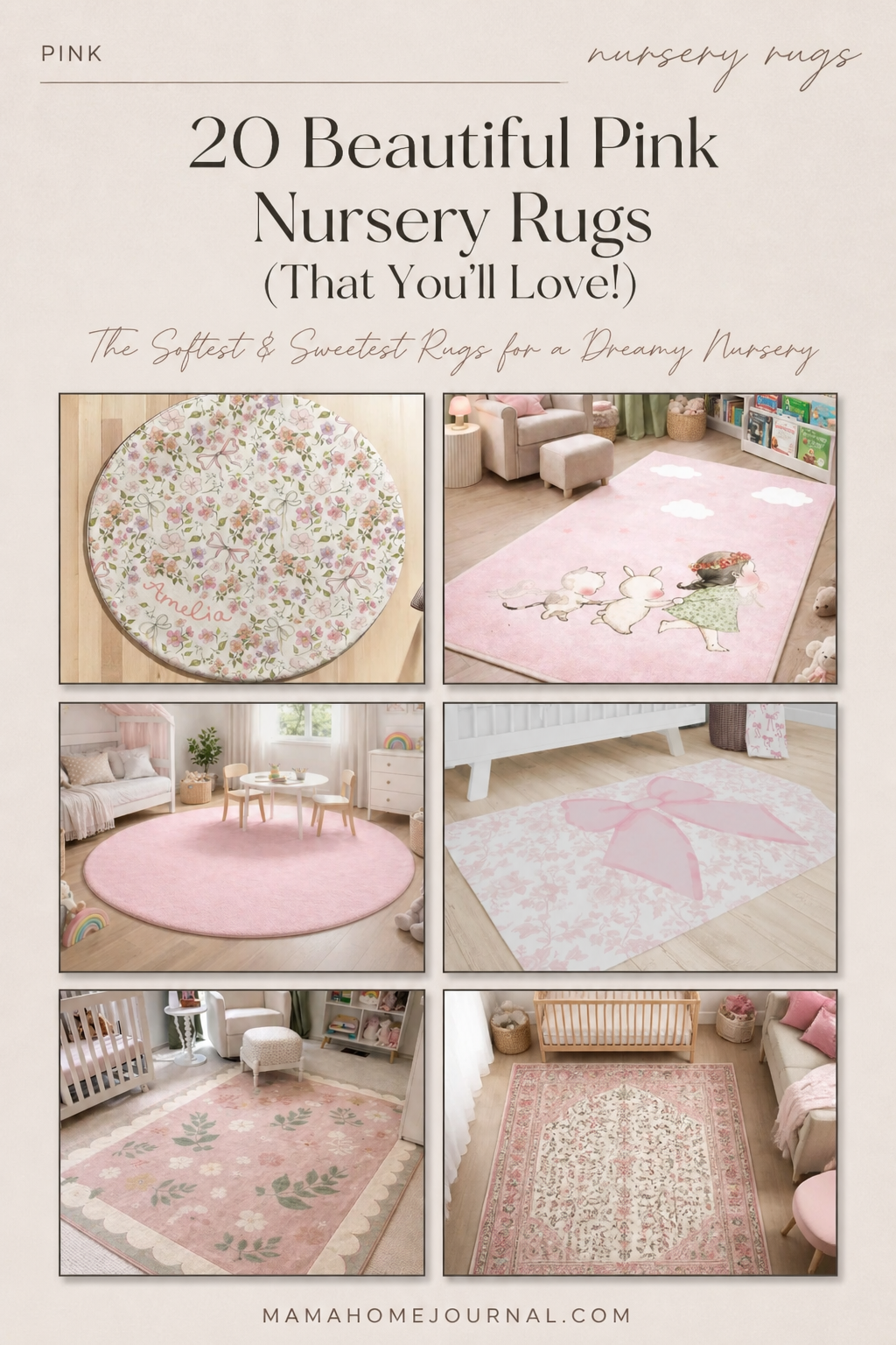 20 Beautiful Pink Nursery Rugs Every Baby Girl Nursery Needs