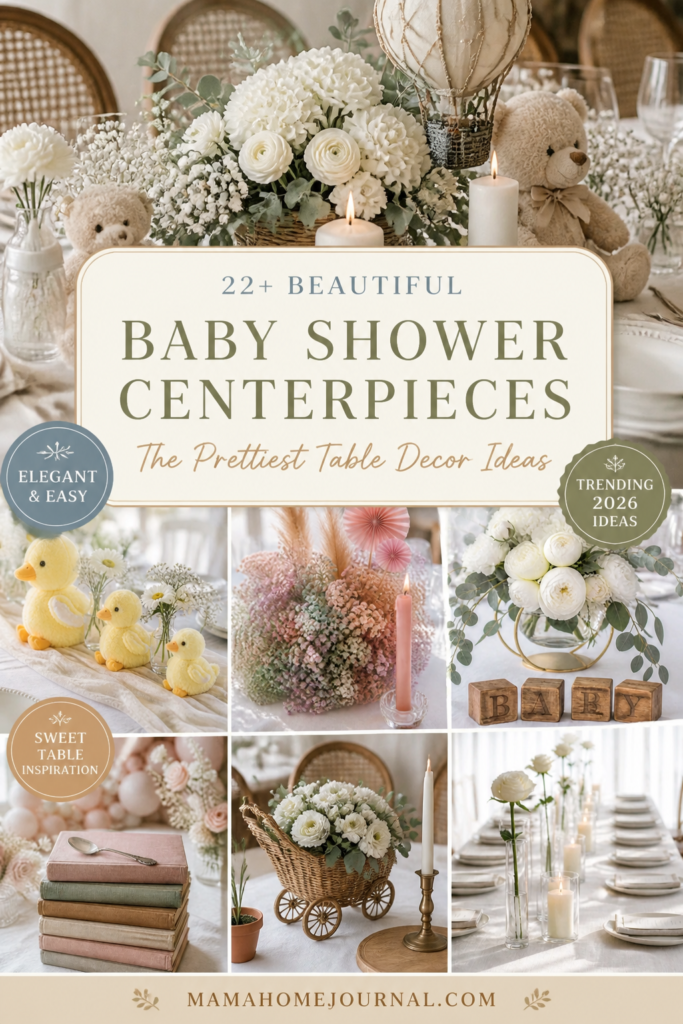 Adorable Baby Shower Table Centerpieces