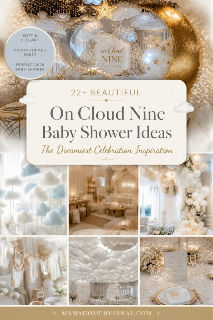 22+ Magical On Cloud Nine Baby Shower Decorations & Dessert Ideas 🌙☁️
