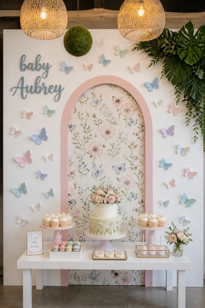 3D Paper Butterfly Wall Installation