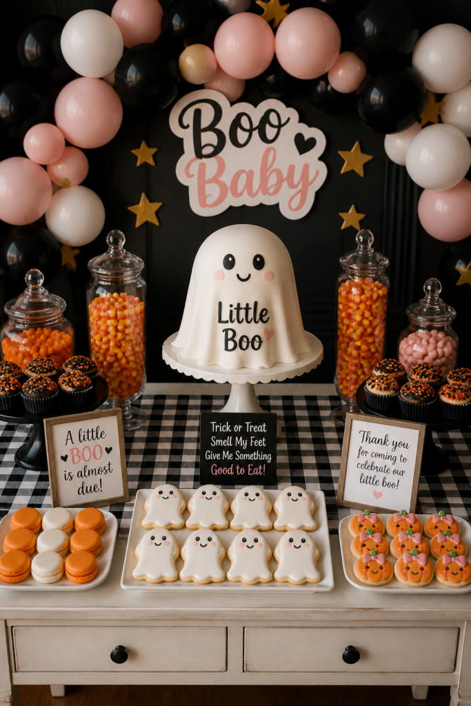 A Little Boo is Almost Due (Halloween) baby shower theme