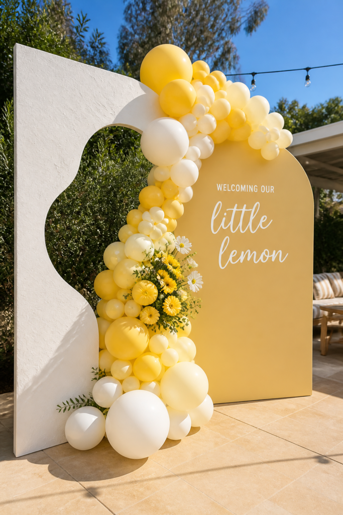 A Sweet Little Lemon is On the Way baby shower theme