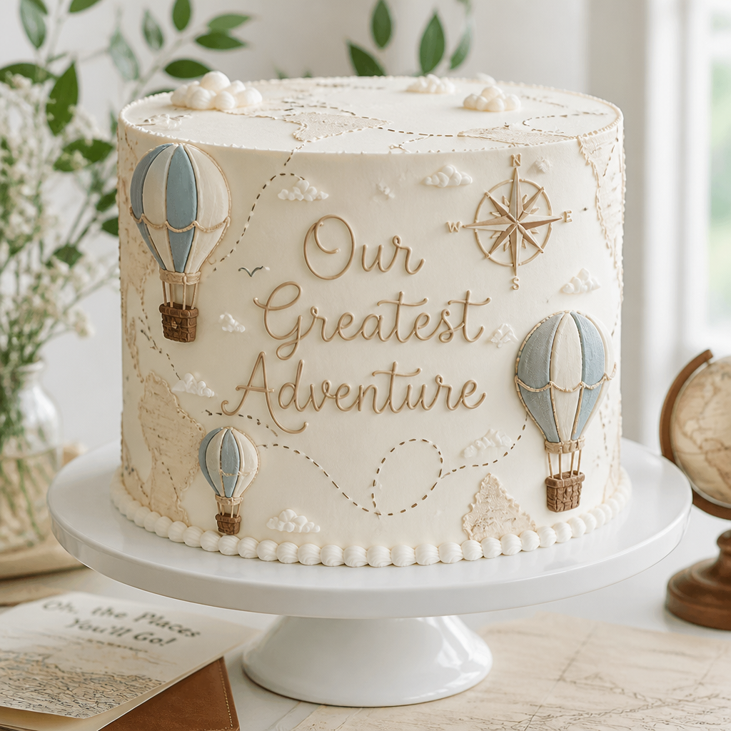 Adventure & Travel Themed Baby Shower Cake Sayings