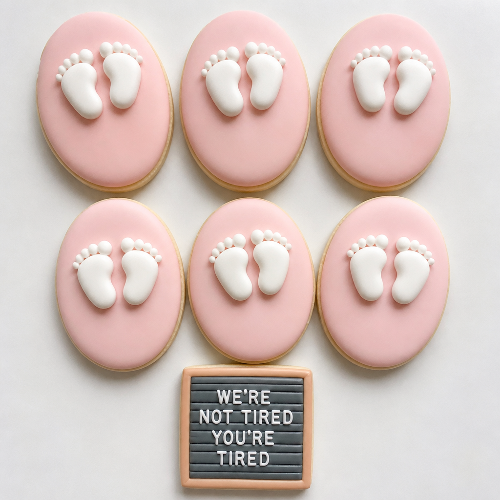 Baby Feet Letter Board Cookie Set