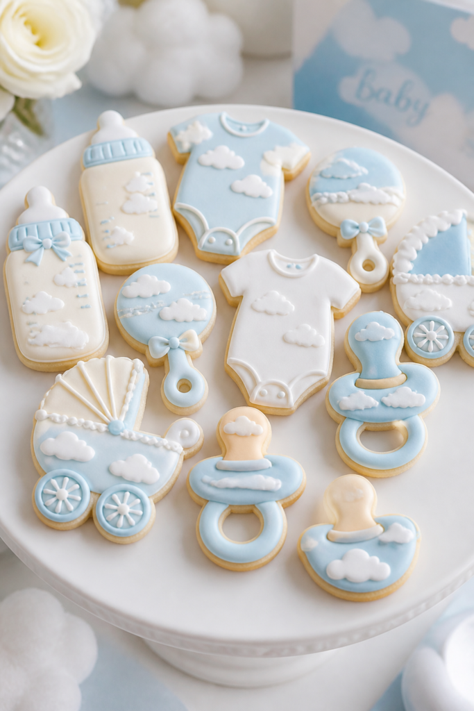 Baby-Themed Cloud Cookies