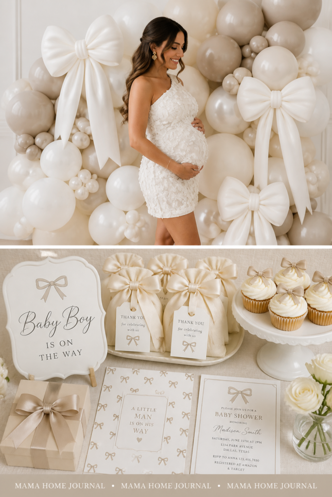 Bow Baby Shower Theme