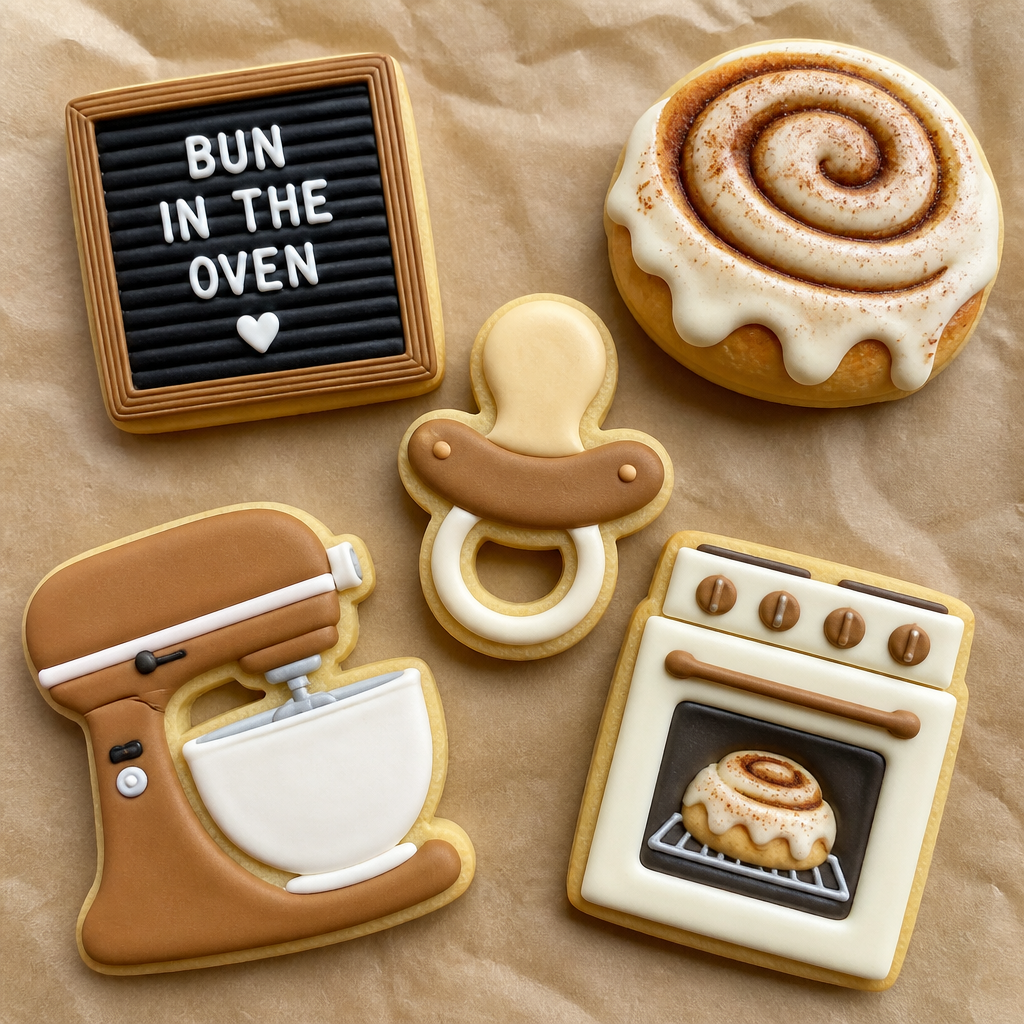 Bun in the Oven Baker Reveal Cookies