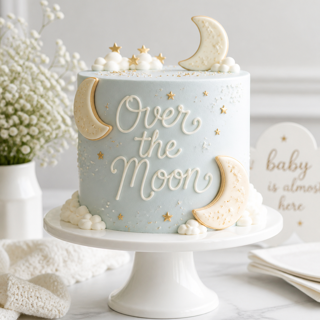 Celestial Baby Themed Shower Cake Sayings