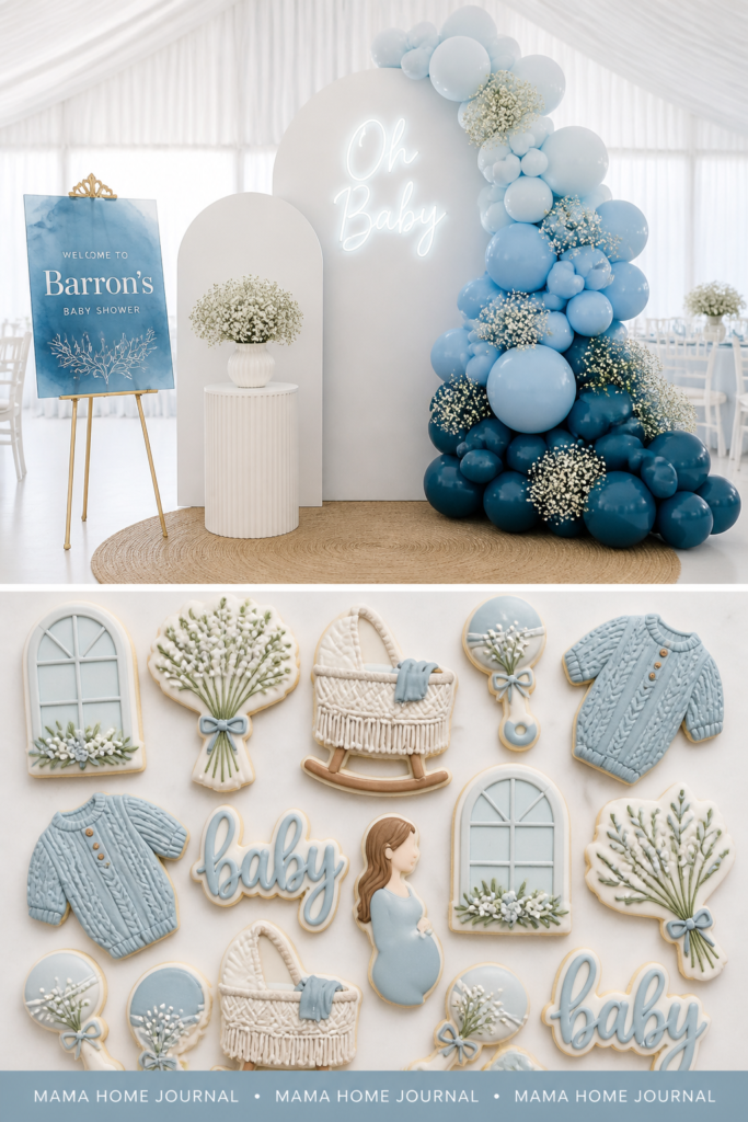 Classic Blue Baby Shower Theme