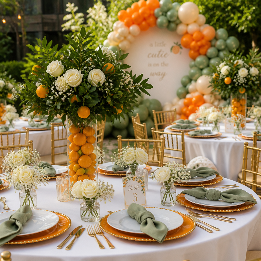 Clementine Floral Centerpieces