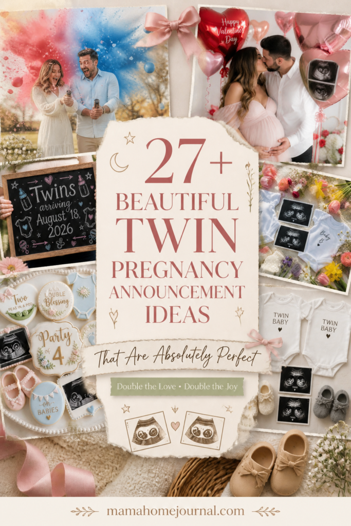 Cute & Unique Twin Pregnancy Announcements for Instagram and Pinterest