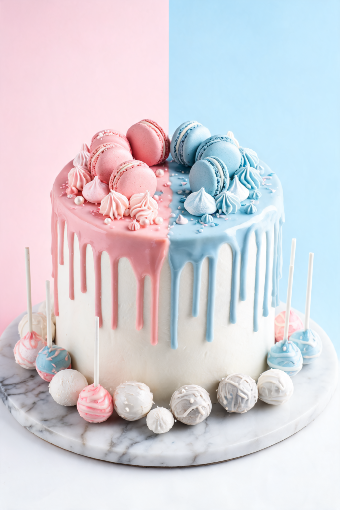 Drip Cake with Cotton Candy Colors