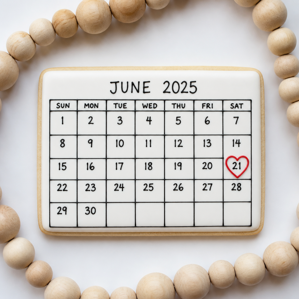 Due Date Calendar Pregnancy Announcement Cookies