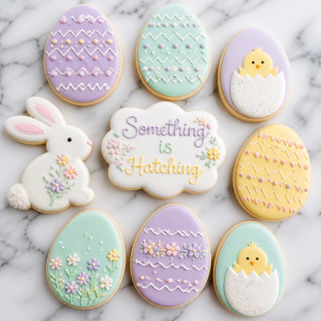Easter Pregnancy Announcement Cookies