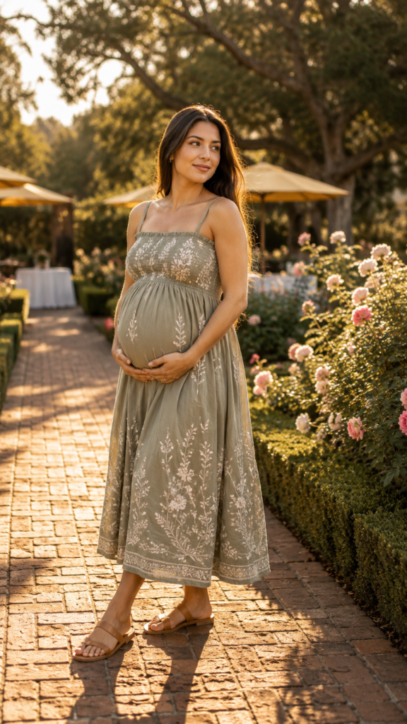 Embroidered Maxi Dress