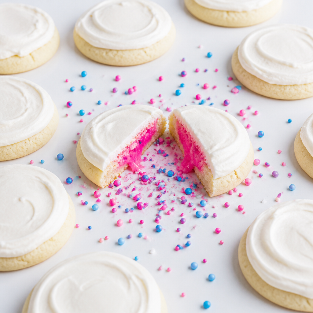 Gender Reveal Pregnancy Announcement Cookies