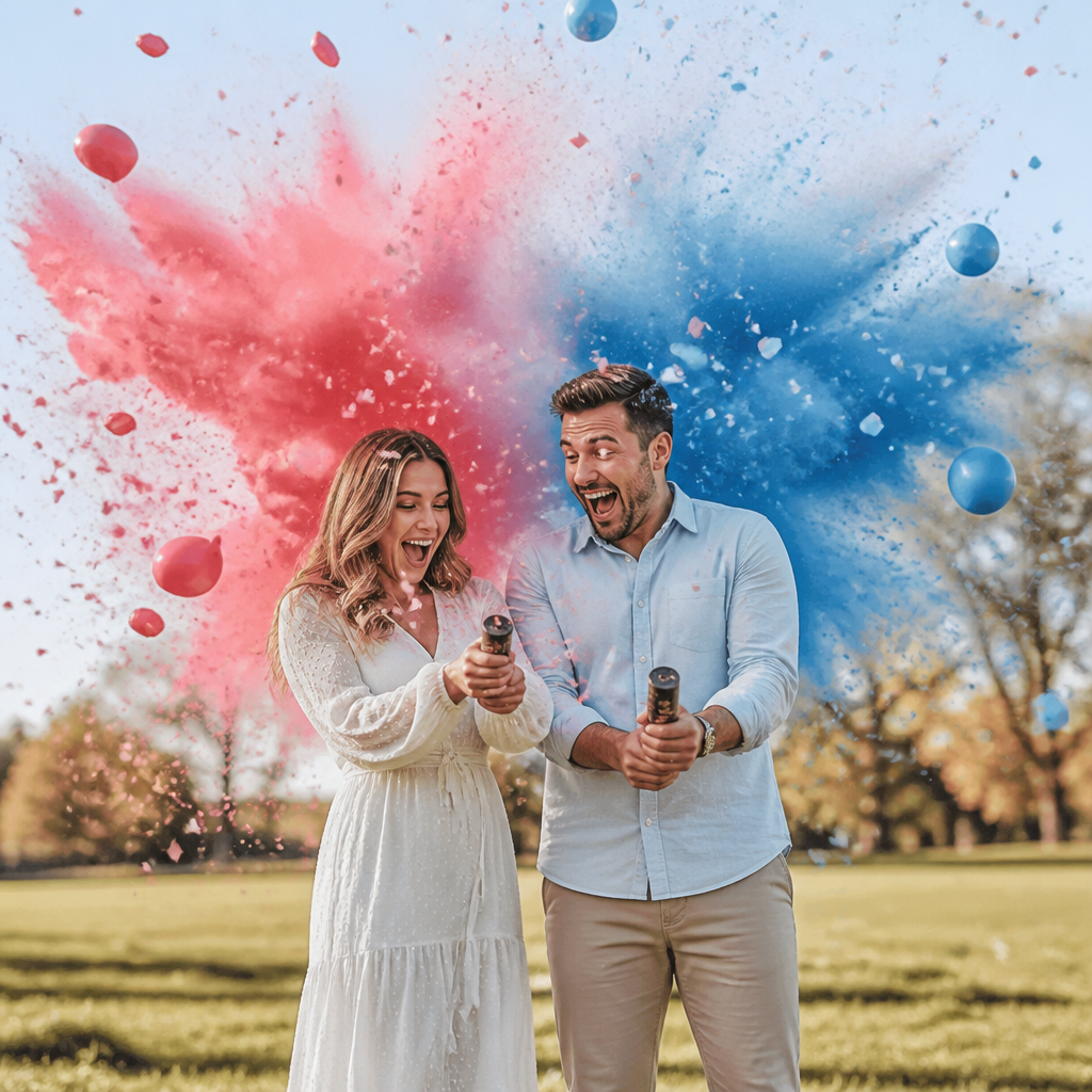Gender Reveal Twin Announcement Combo
