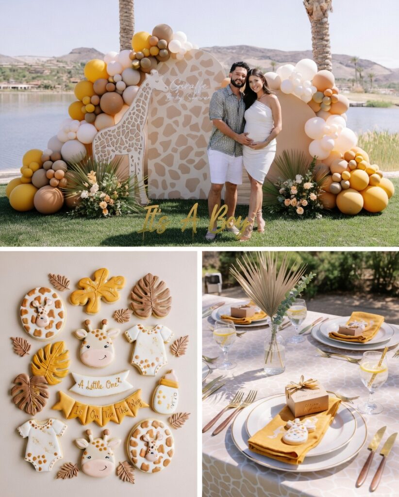 Giraffe Themed Boy Baby Shower Theme