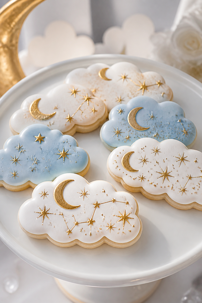 Gold Celestial Cookie Art