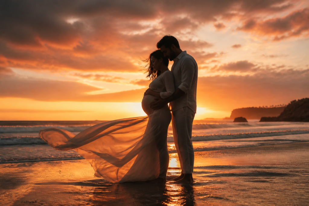Golden Hour Maternity Silhouette