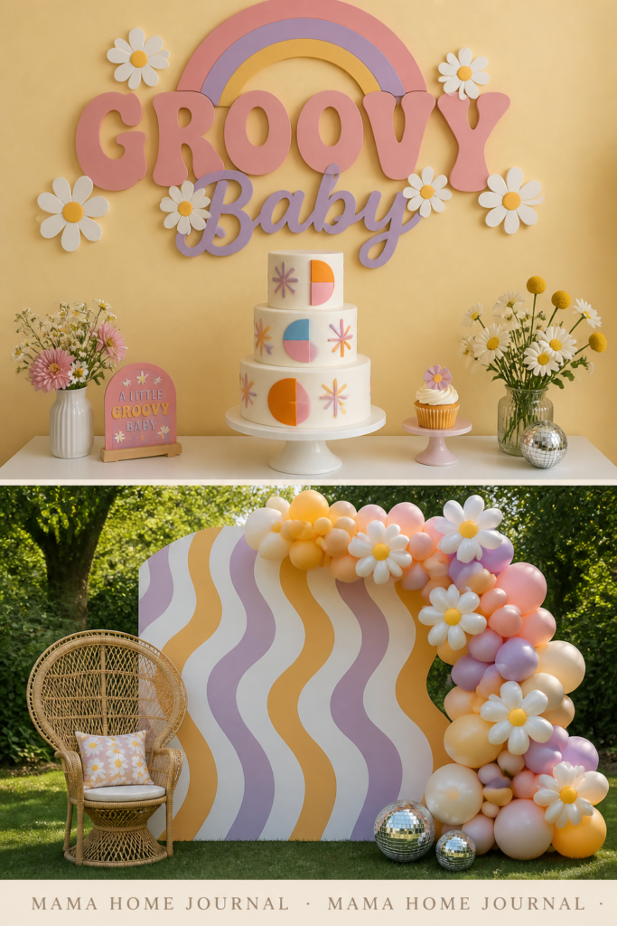 Groovy Baby Shower theme