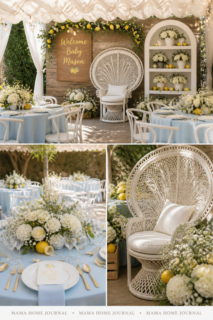 Lemon-Themed Boy Baby Shower Theme