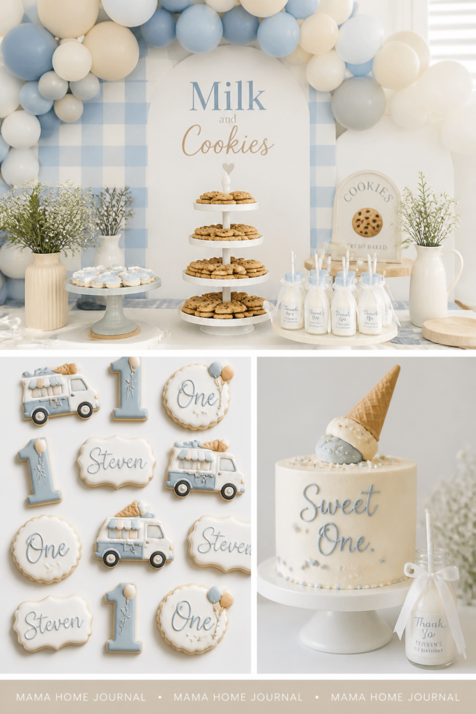 Milk and Cookies First Birthday Theme