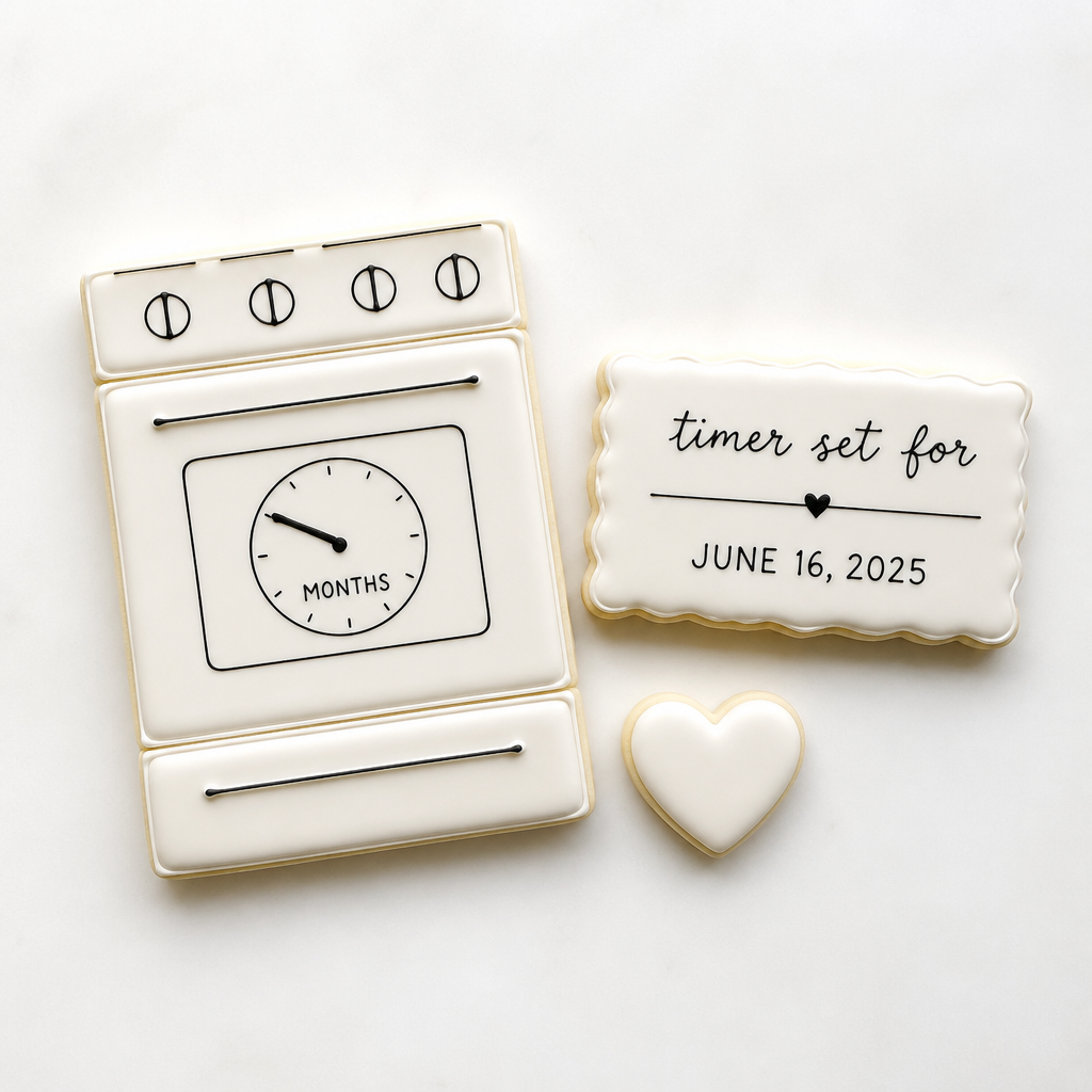 Minimalist Timer Set Bun in the Oven Cookies