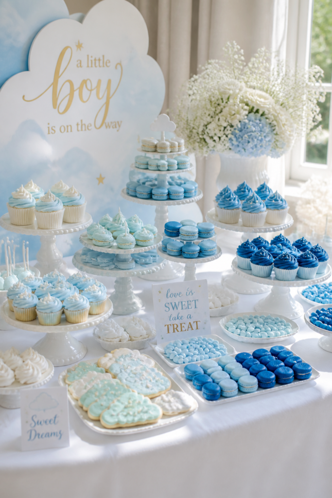 Ombre Blue Dessert Display