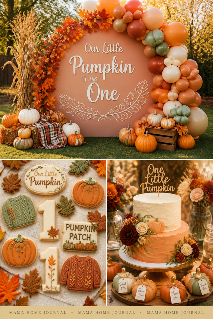 Our Little Pumpkin Turns One (Pumpkin  Autumn Theme)