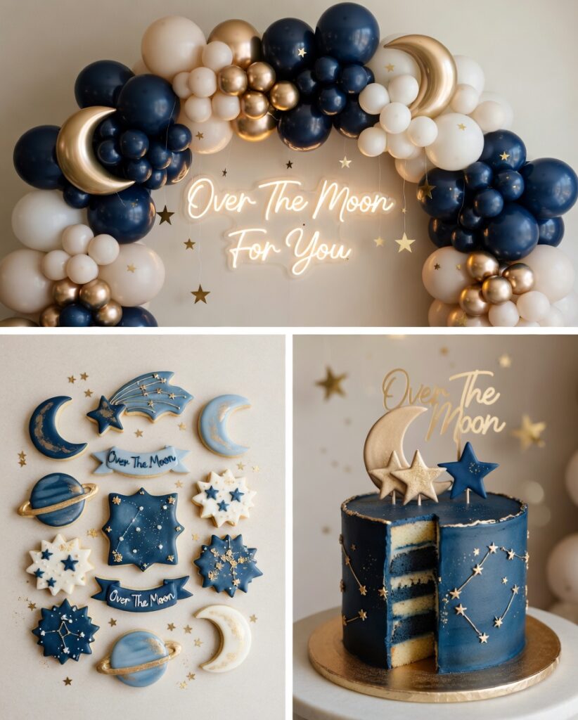 Over The Moon Baby Shower Theme