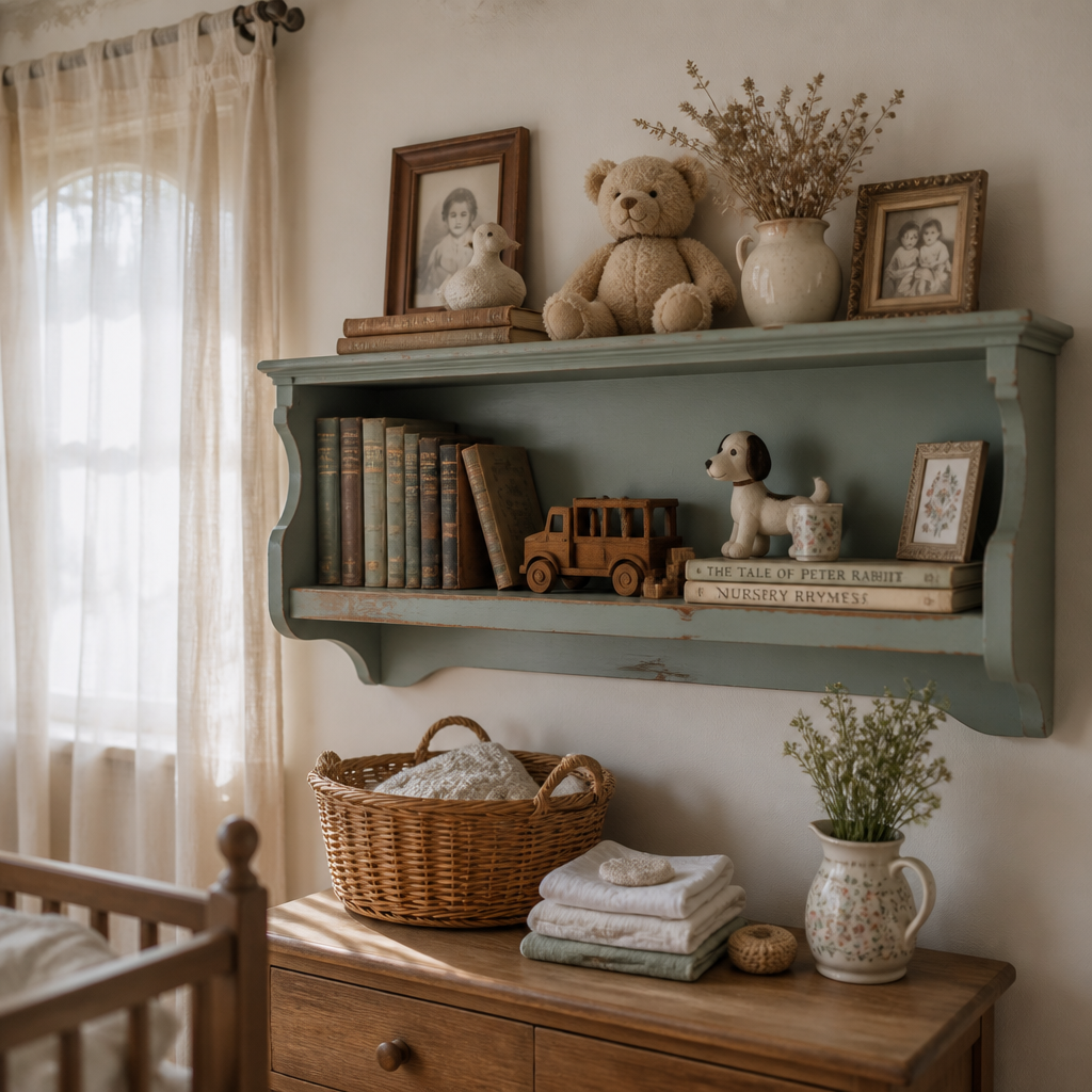 Painted Vintage-Style Shelving