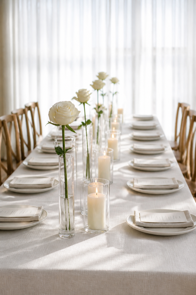 Romantic Roses and Pillar Candles