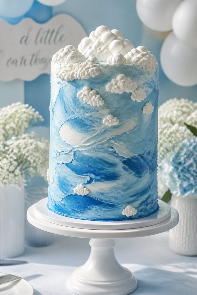 Sky-Inspired Swirl Cake