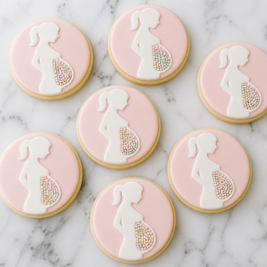 Sprinkle Belly Pregnancy Announcement Cookies