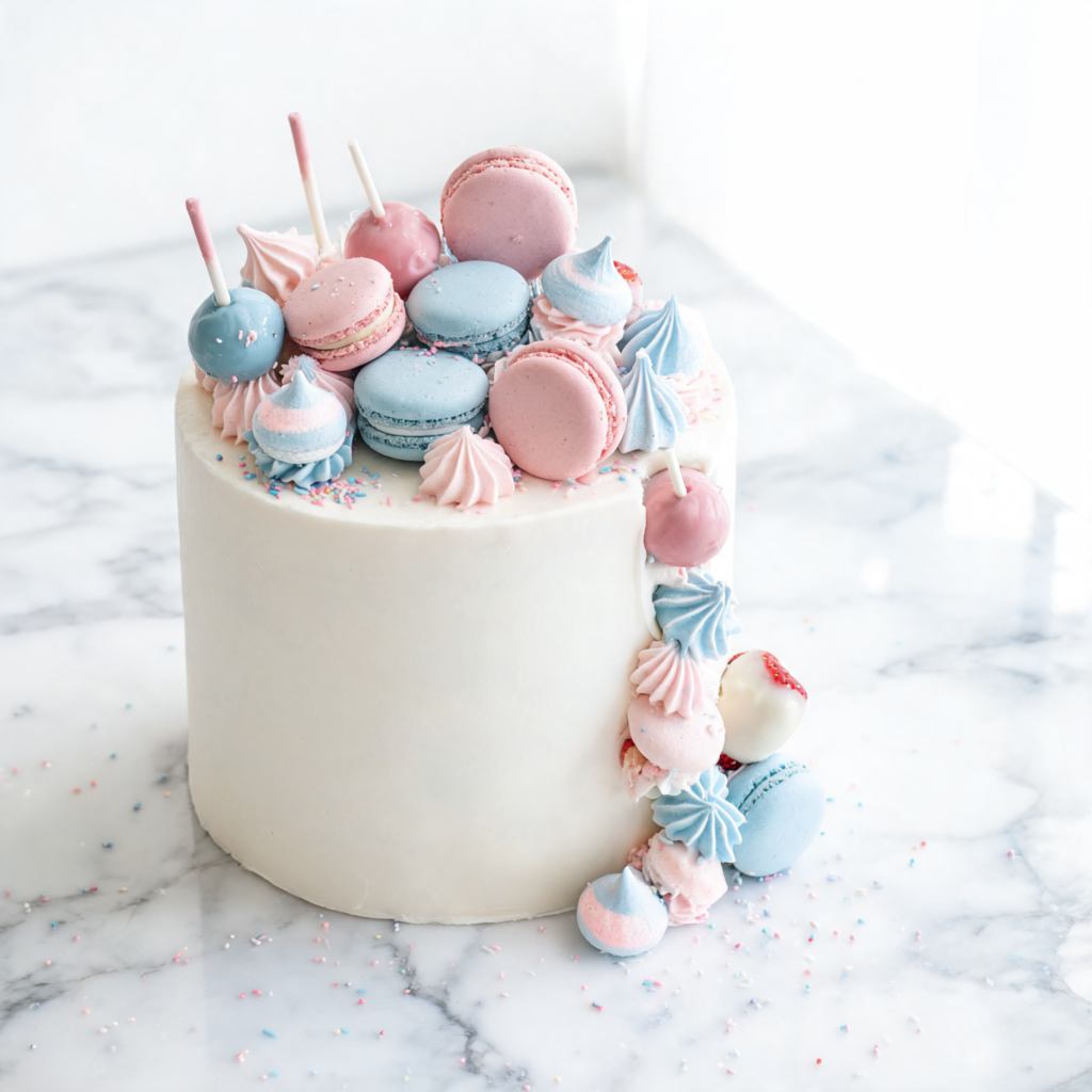 stacked treats cake