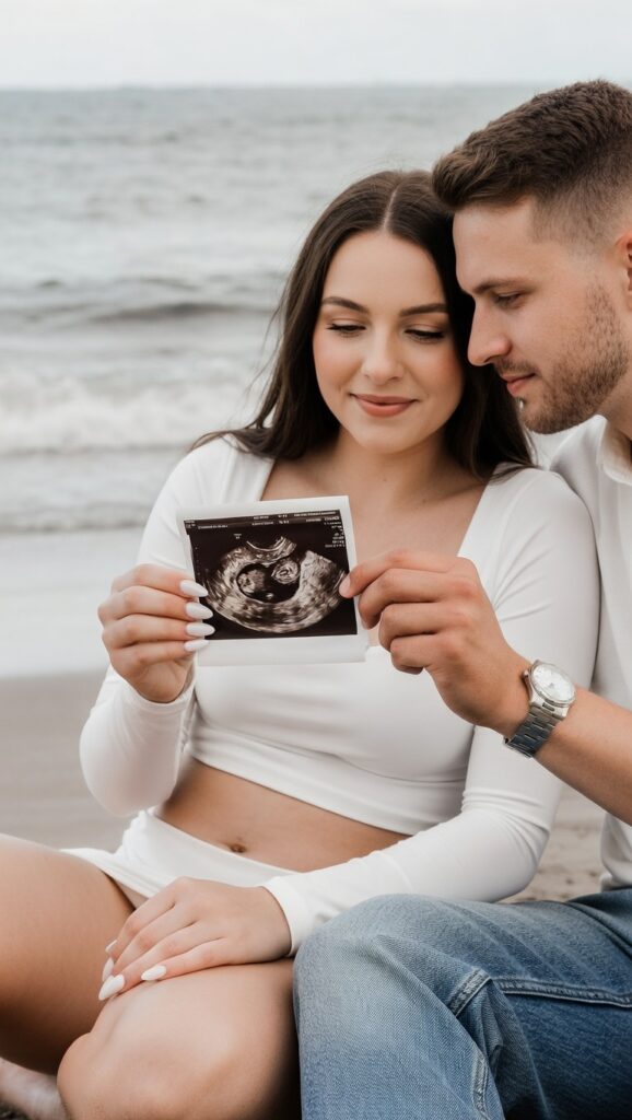 The Admiring the Sonogram Shot